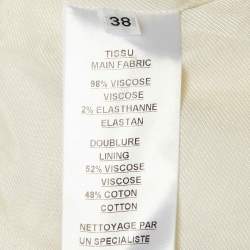 Pre Owned Balmain ivory Panama Double Breasted Tailored Jacket M