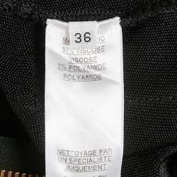 Pre Owned Balmain Black Knit Lace-Up Jumpsuit S