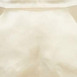 Pre Owned Balmain Cream Satin Mini Skirt M