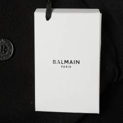 Pre Owned Balmain Black Wool Double Breasted Blazer M