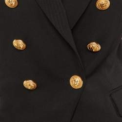 Pre Owned Balmain Black Wool Double Breasted Blazer M