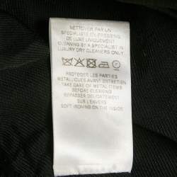 Pre Owned Balmain Black Crepe Button Detail One Shoulder Mini Dress S