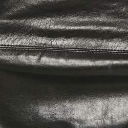 مملوكة مسبقًا Balmain Black Leather Crop Top M