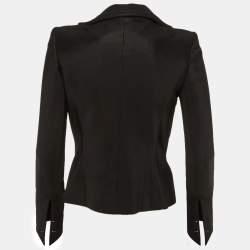 Pre Owned Balmain Black Crepe Single Breasted Blazer M