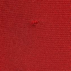 Pre Owned Balmain Red Knit Chain Detail Maxi Dress M