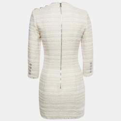 مملوكة مسبقًا فستان بالمان قصير منسوج لوريكس مخطط وردي / أبيض مقاس صغير (سمول)