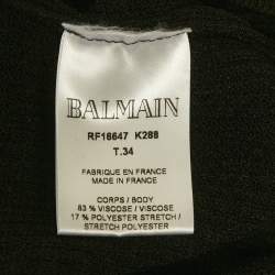 مملوكة مسبقًا فستان بالمان أسود تريكوت مطاطي قصير بسحاب مقاس صغير (سمول)