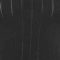 مملوكة مسبقًا فستان بالمان أسود تريكوت مطاطي قصير بسحاب مقاس صغير (سمول)