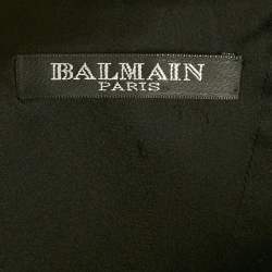 مملوكة مسبقًا Balmain Black Velvet Strapless Mini Dress M