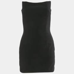 مملوكة مسبقًا Balmain Black Velvet Strapless Mini Dress M
