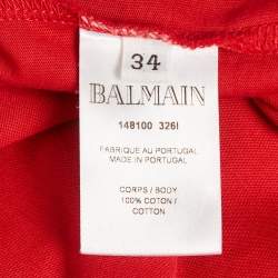 مملوكة مسبقًا توب بالمان قطن أحمر بلا أكمام مقاس صغير - سمول