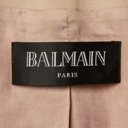 مملوكة مسبقًا Balmain Beige Wool Double Breasted Blazer M