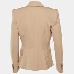مملوكة مسبقًا Balmain Beige Wool Double Breasted Blazer M