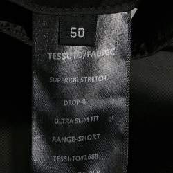 Pre Owned Balmain Black Button Detail Open Front Blazer XXL