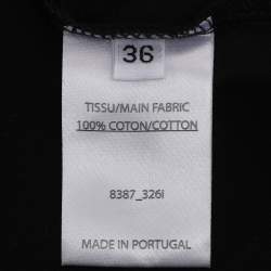 Pre Owned تانك توب بالمين جيرسي أسود بشعار مقاس صغير (سمول)