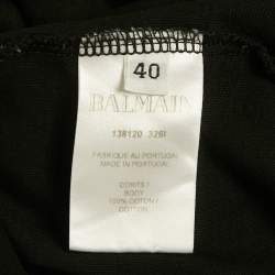 Pre Owned تانك توب بالمين جيرسي أسود بشعار مقاس صغير (سمول)