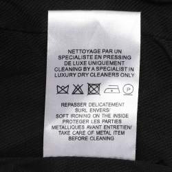 مملوكة مسبقًا Balmain Blue Bleached Denim Fringe-Trimmed Jacket S