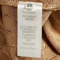 Pre Owned كارديجان بالماين تريكو منقوش بيج بلا أكمام صغير