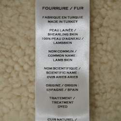 Pre Owned Balmain Light Blue Lambskin Real Fur Double Breasted Coat M