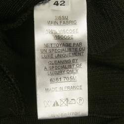 Pre Owned جمبسوت بلمان أسود بتمدد نمط ملتف تريكو مقاس كبير (لارج)