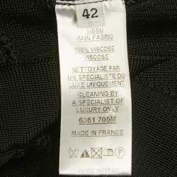 Pre Owned جمبسوت بلمان أسود بتمدد نمط ملتف تريكو مقاس كبير (لارج)