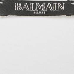 مملوكة مسبقًا تي شيرت بالمان قطن بلون الخوخ بشعار مضاف بدون أكمام مقاس متوسط