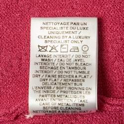 Pre Owned Balmain Pink Jacquard Knit Button Detail Mini Dress M