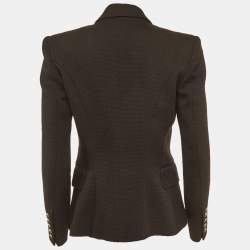 Pre Owned Balmain Black Wool Blend Double Breasted Blazer M
