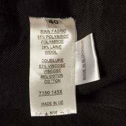 Pre Owned Balmain Black Wool Blend Double Breasted Blazer M