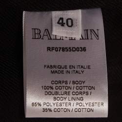 مملوكة مسبقًا Balmain Blue Washed Denim Double Breasted Jacket M