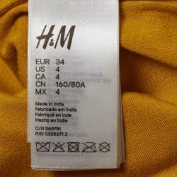 مملوكة مسبقًا توب بلا أكمام بسحاب وتطريز بالحبال من بالمان و إتش آند إم بلون أصفر مقاس صغير (سمول)