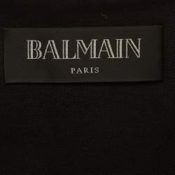 مملوكة مسبقًا Balmain Black Silk Blend Pocket Detail Sleeveless Jacket M
