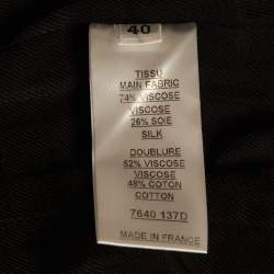 مملوكة مسبقًا Balmain Black Silk Blend Pocket Detail Sleeveless Jacket M