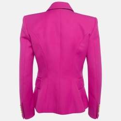 Pre Owned بليزر بلمان صوف وردي صفين أزرار مقاس متوسط