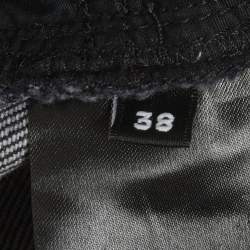 Pre Owned بنطلون جينز بالمان سكيني دينم باهت أسود بقياس خصر 27 بوصة مقاس متوسط - ميديم