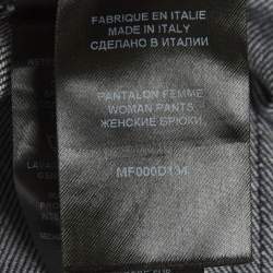 Pre Owned بنطلون جينز بالمان سكيني دينم باهت أسود بقياس خصر 27 بوصة مقاس متوسط - ميديم