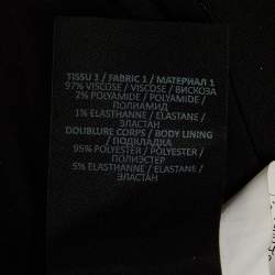 Pre Owned فستان بلميان ميني هالترنيك جاكار شعار مخطط أسود مقاس متوسط (ميديم)