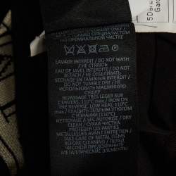 Pre Owned فستان بلميان ميني هالترنيك جاكار شعار مخطط أسود مقاس متوسط (ميديم)