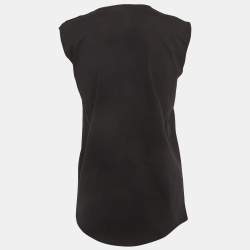 مملوكة مسبقًا تانك توب بالمين جيرسي أسود بشعار مقاس صغير (سمول)
