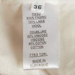 Pre Owned Balmain Block Gabardine Double Breasted Blazer S