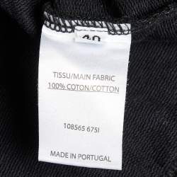 Pre Owned سترة بلومان قطن برقبة دائرية بطبعة شعار أسود مقاس متوسط