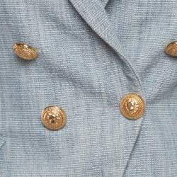 Pre Owned بليزر بلمان صوف وردي صفين أزرار مقاس متوسط