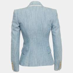 Pre Owned بليزر بلمان صوف وردي صفين أزرار مقاس متوسط