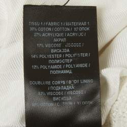 Pre Owned Balmain White Tweed Crop Jacket M