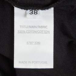 Pre Owned Balmain Black Logo Print Jersey Tank Top M