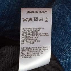 Pre Owned Balmain Blue Washed Denim Button Detail Jacket M