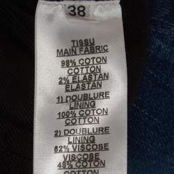 Pre Owned Balmain Blue Washed Denim Button Detail Jacket M