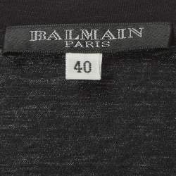 مملوكة مسبقًا تي شيرت بالمين جيزيه مزين باللآلئ السوداء مقاس متوسط