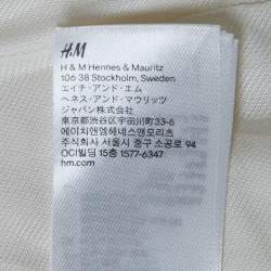 Pre Owned Balmain x H&M Cream Wool Double Breasted Blazer XS