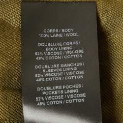 Pre Owned Balmain Green Wool Double Breasted Blazer S